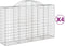 vidaXL - Schanskorven - 4 - st - gewelfd - 200x50x120/140 - cm - ijzer