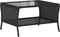 vidaXL - Tuinbank - 2-zits - met - kussens - & - tafel - poly - rattan - zwart