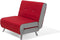 FARRIS - Slaapbank 1-zit - Rood - Polyester