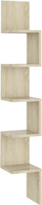 vidaXL - Hoekwandschap - 20x20x127,5 - cm - bewerkt - hout - sonoma - eikenkleurig