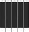 vidaXL - Kamerscherm - met - 5 - panelen - 200x200 - cm - stof - zwart