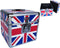 Union Flag LP Koffer - Aluminium DJ Case voor 70-100 Platen - Afsluitbaar - Blauw Rood