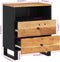 vidaXL - Nachtkastje - 50x33x62 - cm - massief - acaciahout - en - bewerkt - hout