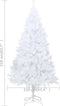 vidaXL - Kunstkerstboom - met - verlichting - en - kerstballen - 210 - cm - PVC - wit