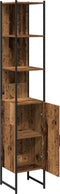 vidaXL - Badkamerkast - Oude - Hout - 33x33x185,5 - cm - Ingenieuw - Hout