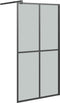 vidaXL - Inloopdouchescherm - 100x195 - cm - donker - gehard - glas