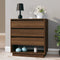 vidaXL - Dressoir - 70x41x75 - cm - bewerkt - hout - bruin - eikenkleur