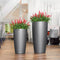 LECHUZA RONDO PREMIUM 32 - Plantenbak - met uitneembare binnenbak - met bewateringssysteem - ALL-IN-ONE set met LECHUZA-PON - scharlakenrood hoogglans