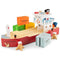New Classic Toys - Containerboot met 4 Containers - Haven Lijn - 60 x 19 x 27,5 cm