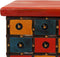 vidaXL - Opbergkist - 110x40x40 - cm - massief - acaciahout - rood