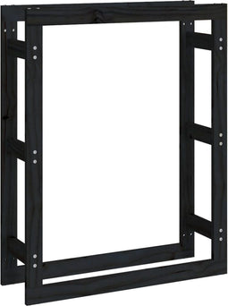 vidaXL - Haardhoutrek - 80x25x100 - cm - massief - grenenhout - zwart