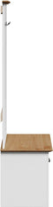 vidaXL - Gangkast - met - haken - BODO - 50x40x157 - cm - wit - en - bruin