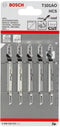 Bosch T 101 AO - Decoupeerzaagbladen - HCS spitsvertand voor zacht en verlijmd hout (5 stuks)