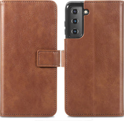 iMoshion Hoesje Geschikt voor Samsung Galaxy S21 Hoesje Met Pasjeshouder - iMoshion Luxe Bookcase - Bruin
