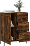 vidaXL - Dressoir - 69,5x34x90 - cm - bewerkt - hout - gerookt - eikenkleurig