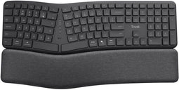 Keyra Ergonomisch Draadloos Toetsenbord - FullSize Qwerty - 2.4G USB en Bluetooth - 85% gerecycled plastic