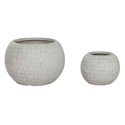 Grondlegger Home ESPRIT Grijs Magnesium 55 x 55 x 38 cm (2 Onderdelen)