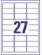 Avery L4784-20 - Badge 63.5x29.6mm - Zelfklevend - (20 stuks)