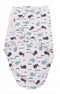 Bo Jungle - Inbakerdoek - Inbakerslaapzak - Swaddle - 0-4 maanden - Wrap Ocean Whales / Walvisjes Small - Blauw