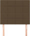 vidaXL - Hoofdborden - 2 - st - 100x5x78/88 - cm - stof - donkerbruin