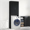 vidaXL - Wasmachinekast - 64x25,5x190 - cm - zwart - eikenkleur