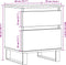 vidaXL - Nachtkastjes - 2 - st - 40x35x50cm - bewerkt - hout - artisanaal - eikenkleur