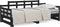 vidaXL - Slaapbank - uitschuifbaar - massief - grenenhout - zwart - 2x(80x200) - cm