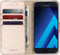 Accezz Hoesje Geschikt voor Samsung Galaxy A3 (2017) Hoesje Met Pasjeshouder - Accezz Wallet Softcase Bookcase - goud