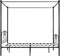 vidaXL - Hemelbedframe - metaal - zwart - 200x200 - cm