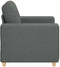 vidaXL - Fauteuil - 60 - cm - stof - donkergrijs