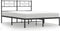 vidaXL - Bedframe - met - hoofdbord - metaal - zwart - 160x200 - cm