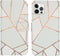 iMoshion Hoesje Geschikt voor iPhone 12 Pro / 12 Hoesje Met Pasjeshouder - iMoshion Design Softcase Bookcase - Wit / Meerkleurig / Goud / White Graphic