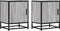 vidaXL - Nachtkastjes - 2 - st - 40x31x50 - cm - bewerkt - hout&metaal - grijs - sonoma