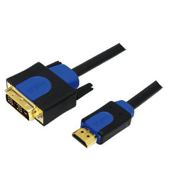 LogiLink CHB3102 - HDMI naar DVI-D Kabel - 2 m - Blauw Zwart