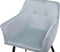 Set van 2 eetkamerstoelen JASMIN Fluweel Lichtgrijs