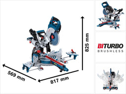 Bosch GCM 18V-216 DC - Verstekzaagmachine - 70x300 mm zaagcapaciteit - 1600 W BITURBO Brushless