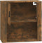 vidaXL - Wandkast - 80x33x80 - cm - bewerkt - hout - gerookt - eikenkleurig