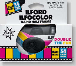 Ilford Ilfocolor Rapid Half Frame - Wegwerpcamera - single use - 54 kleuren foto's - Met flits