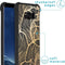 iMoshion Hoesje Geschikt voor Samsung Galaxy S8 Hoesje Met Koord - iMoshion Design Hoesje met Koord - Goud / Zwart / Golden Leaves