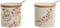 Suikerpot Home ESPRIT Wit Roze Lila Bamboe Dolomite 7,5 x 7,5 x 7,5 cm (2 Stuks)