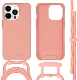 iMoshion Hoesje Geschikt voor iPhone 13 Pro Hoesje Met Koord - iMoshion Color Backcover met afneembaar koord - oranje