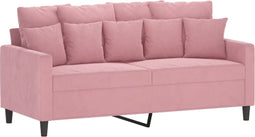 vidaXL - Tweezitsbank - 140 - cm - fluweel - roze