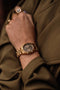 IKKI BRONX BX15 Dames Horloge - 3ATM Waterdicht - RVS - Goudkleurig / Taupe