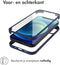 Accezz Hoesje Geschikt voor iPhone 12 / 12 Pro Hoesje - Accezz 360° Full Protective Cover - Donkerblauw