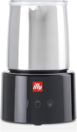 illy - Melkschuimer zwart/RVS