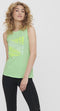 Only Play Mindy Life SL Top - Mouwloos - Logoprint - Groen - Maat XL