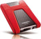 Adata DashDrive Durable HD650 - Externe HDD 1TB - USB 3.0 - Rood