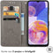 imoshion Hoesje Geschikt voor Samsung Galaxy A23 (5G) Hoesje Met Pasjeshouder - imoshion Mandala Bookcase - Grijs