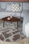 Veer Carpets Liana - Vloerkleed - Hoog-laag patroon - Bruin ø160 cm