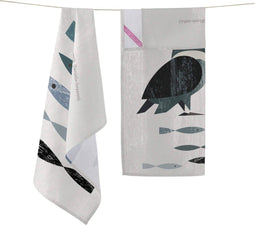 Set van 2 theedoeken Kingfisher | Happy Friday